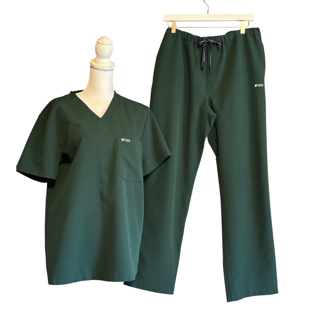 FIGS Technical Collection Catarina Medium Hunter Green Pants Uniform Minimalist